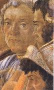 Sandro Botticelli White-haired man in group at right painting